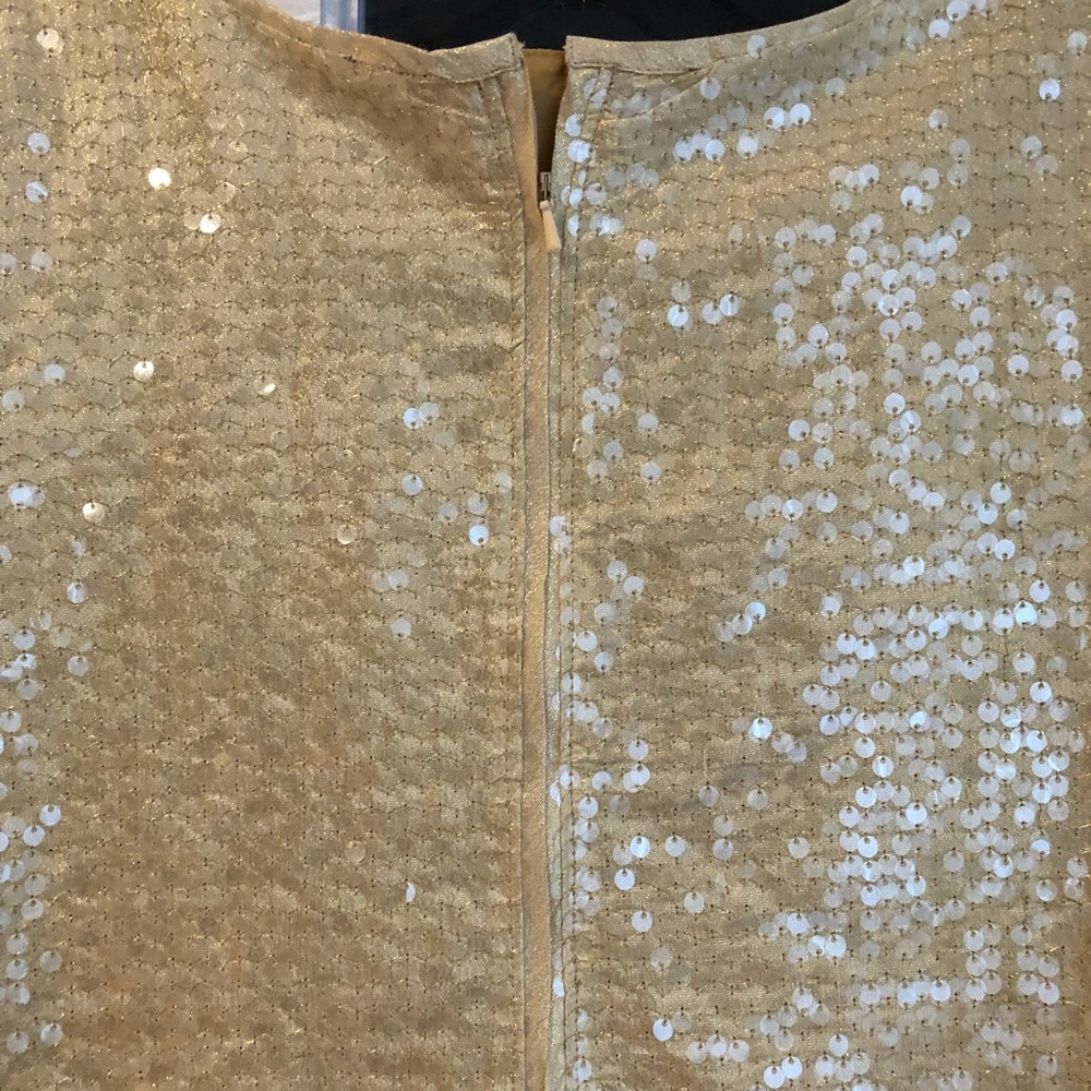 Gap girls sz14-16 gold sequined shift dress - Picture 4 of 7